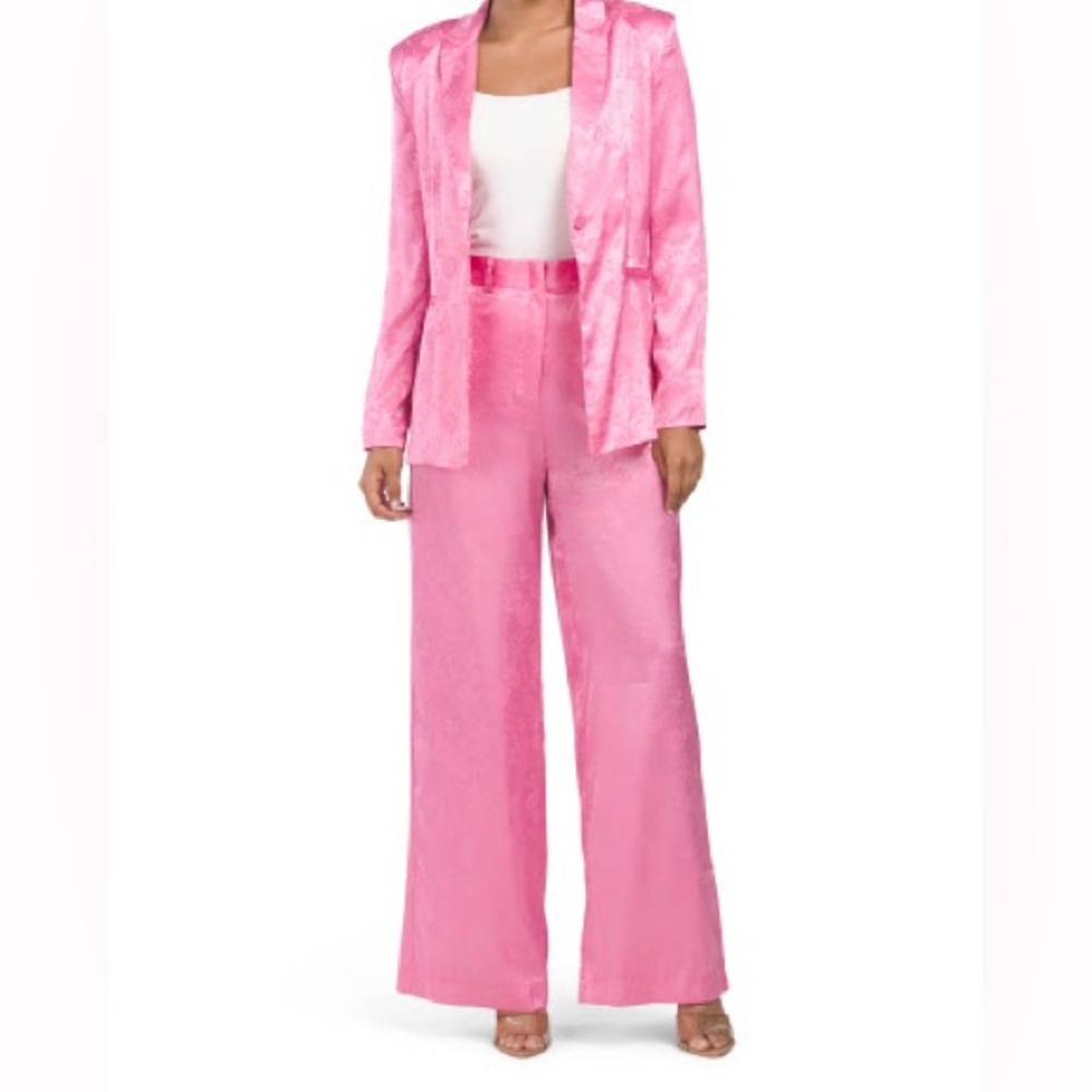 Torn by Ronny Kobo Floral Pink Blazer & Pants